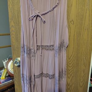 Elegant Mauve Sleeveless Dress Top Cover